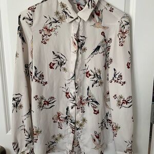 H&M Floral Print Button-up Shirt